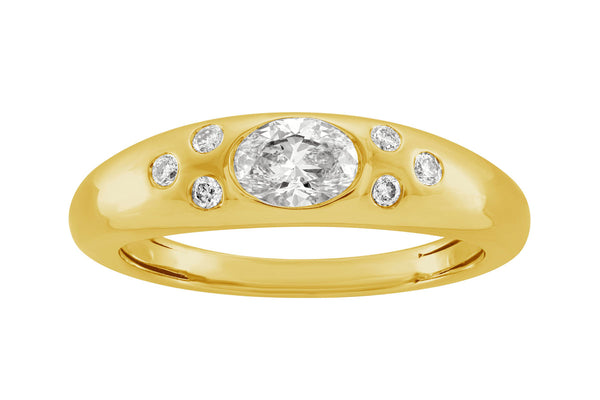 ELIE AZZI 0.52 ctw. YELLOW GOLD DIAMOND RING D4972YG