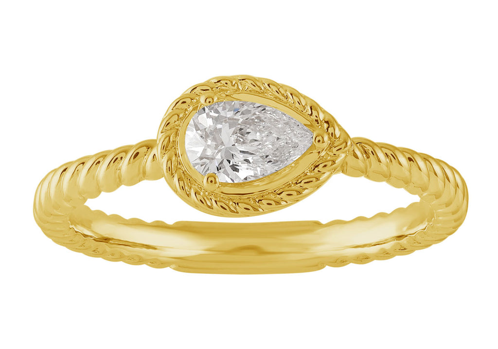 ELIE AZZI 0.31 ctw. YELLOW GOLD DIAMOND RING D4975YG