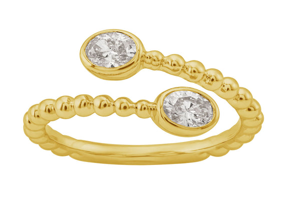 ELIE AZZI 0.38 ctw. YELLOW GOLD DIAMOND FASHION RING D4981YG