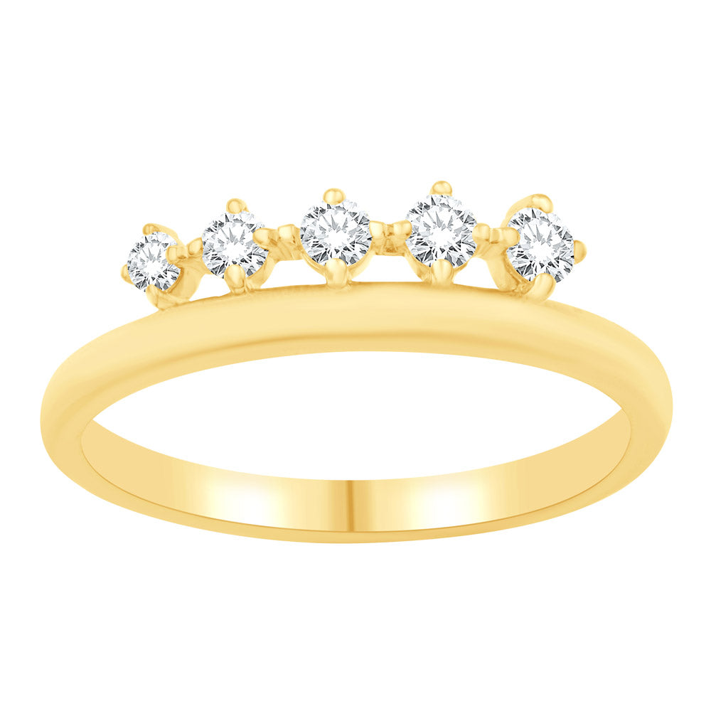 ELIE AZZI 0.28 ctw. YELLOW GOLD DIAMOND RING D4982YG