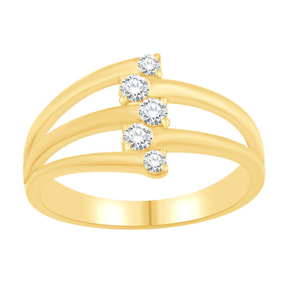 ELIE AZZI 0.25 ctw. YELLOW GOLD DIAMOND RING D4985YG