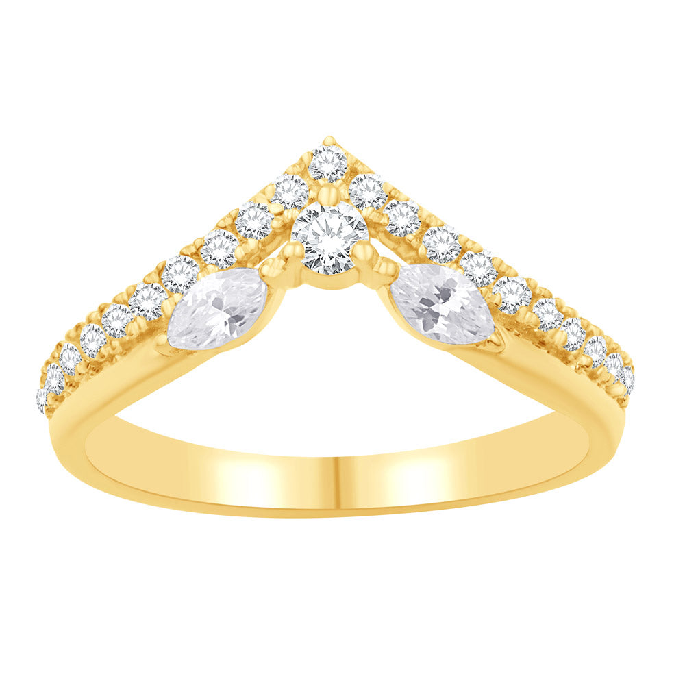 ELIE AZZI 0.51 ctw. YELLOW GOLD DIAMOND RING D4986YG