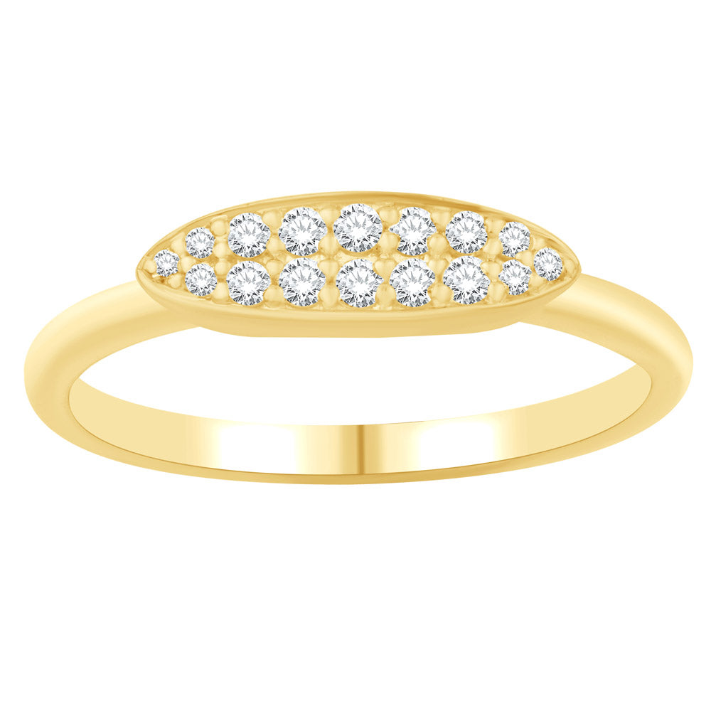 ELIE AZZI 0.18 ctw. YELLOW GOLD DIAMOND RING D4987YG