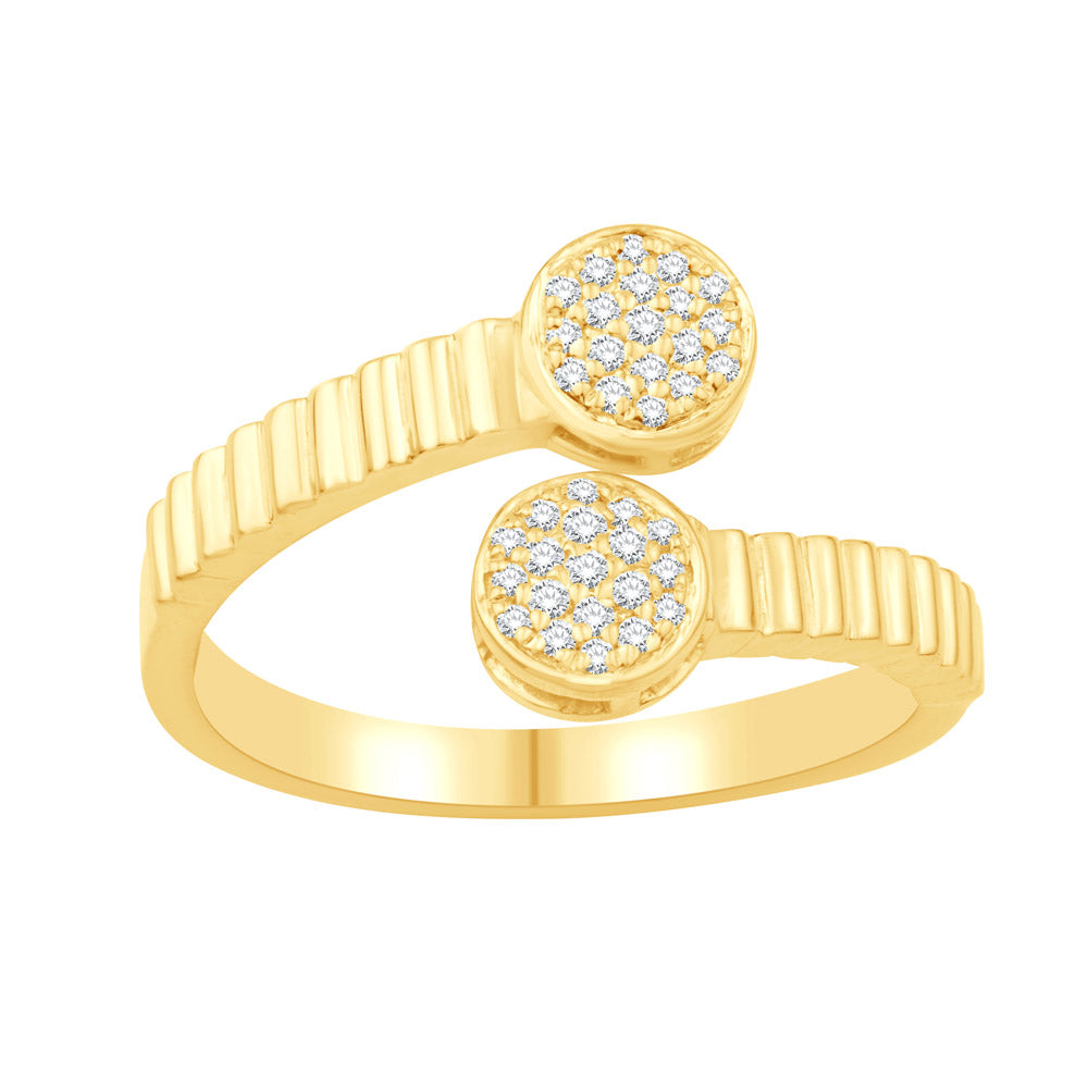 ELIE AZZI 0.16 ctw. YELLOW GOLD DIAMOND RING D4988YG