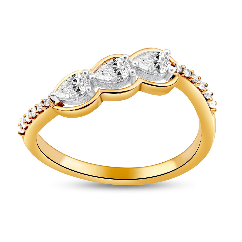 ELIE AZZI 0.35 ctw. YELLOW GOLD DIAMOND RING D4999YG