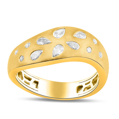 ELIE AZZI 0.48 ctw. YELLOW GOLD DIAMOND RING D5000YG