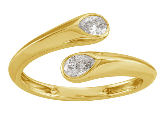 ELIE AZZI 0.34 ctw. YELLOW GOLD DIAMOND RING D5003YG