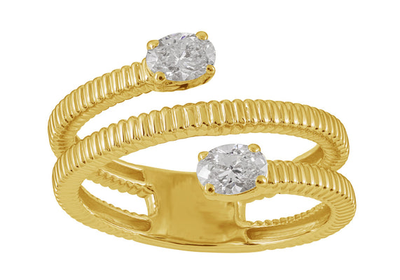 ELIE AZZI 0.40 ctw. YELLOW GOLD DIAMOND RING D5008YG