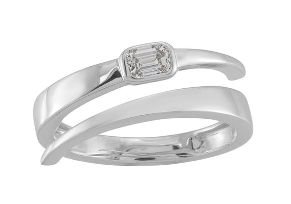 ELIE AZZI 0.21 ctw. WHITE GOLD DIAMOND RING D5009WG