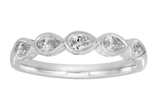 ELIE AZZI 0.50 ctw. WHITE GOLD PEAR SHAPE DIAMOND RING D5012WG