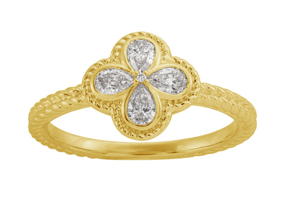 ELIE AZZI 0.34 ctw. YELLOW GOLD DIAMOND RING D5015YG