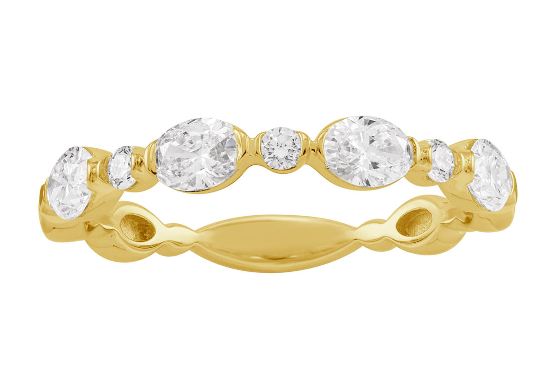 ELIE AZZI 0.70 ctw. YELLOW GOLD DIAMOND BAND D5017YG