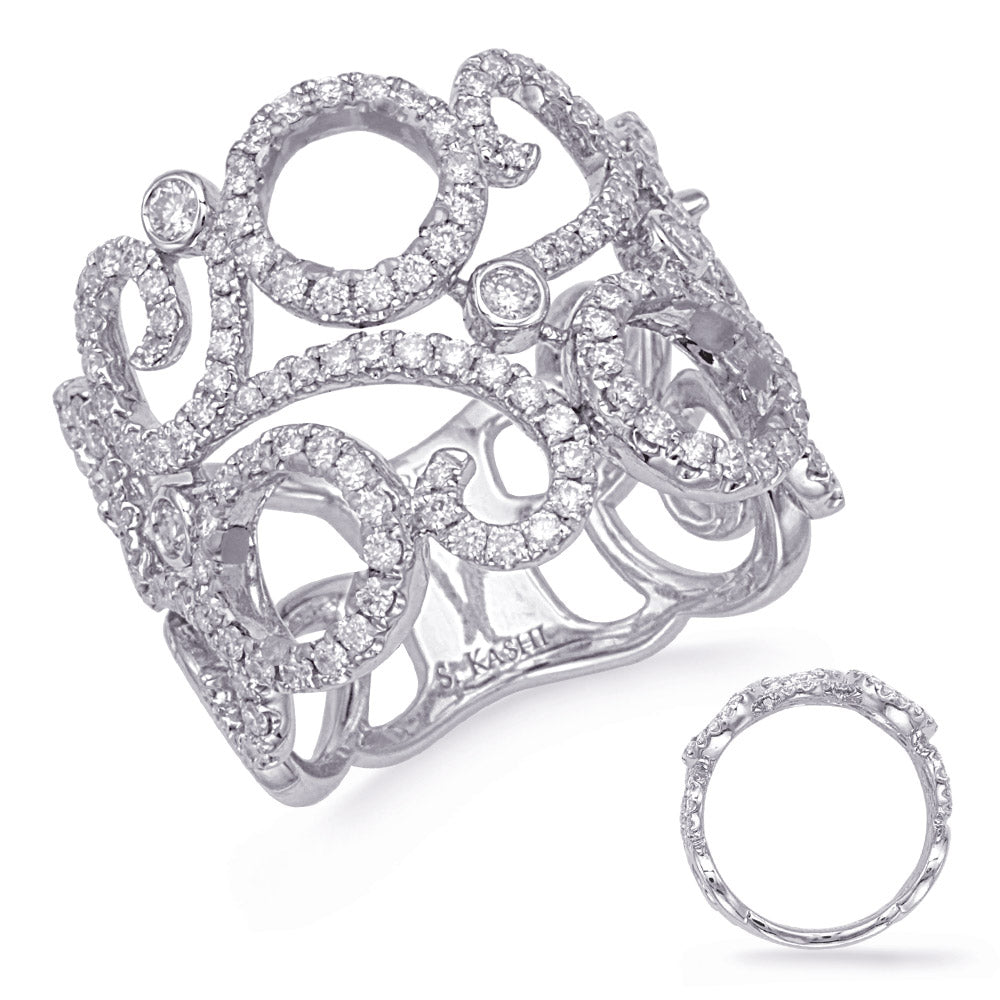 ELIE AZZI 0.90 ctw. WHITE GOLD DIAMOND RING D5796WG