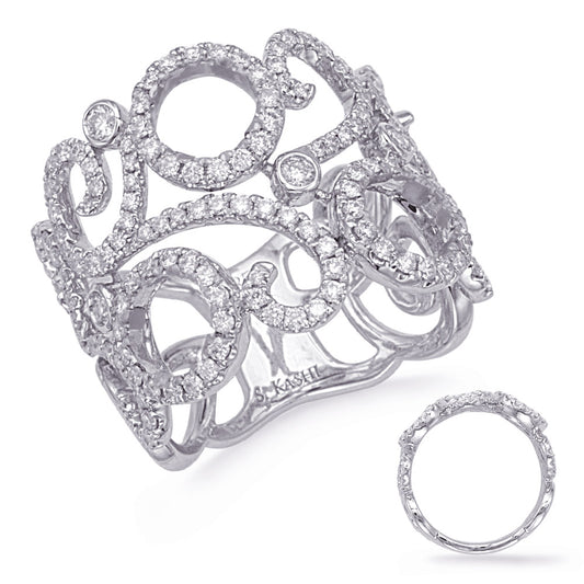 ELIE AZZI 0.90 ctw. WHITE GOLD DIAMOND RING D5796WG