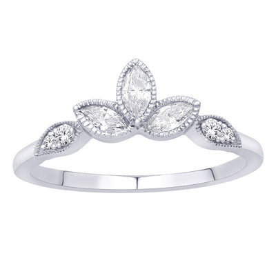 ELIE AZZI 0.27 ctw. WHITE GOLD DIAMOND RING D5814WG