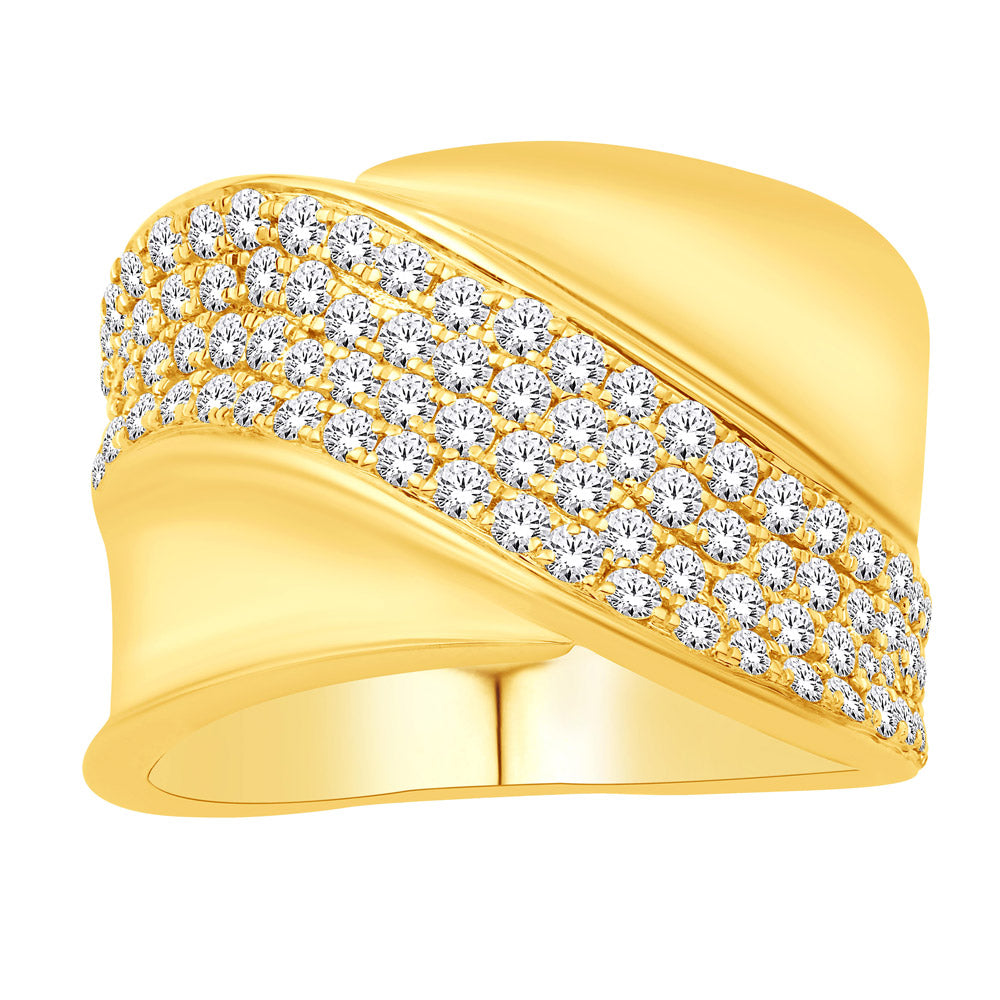 ELIE AZZI 1.16 ctw. YELLOW GOLD DIAMOND RING D5815YG