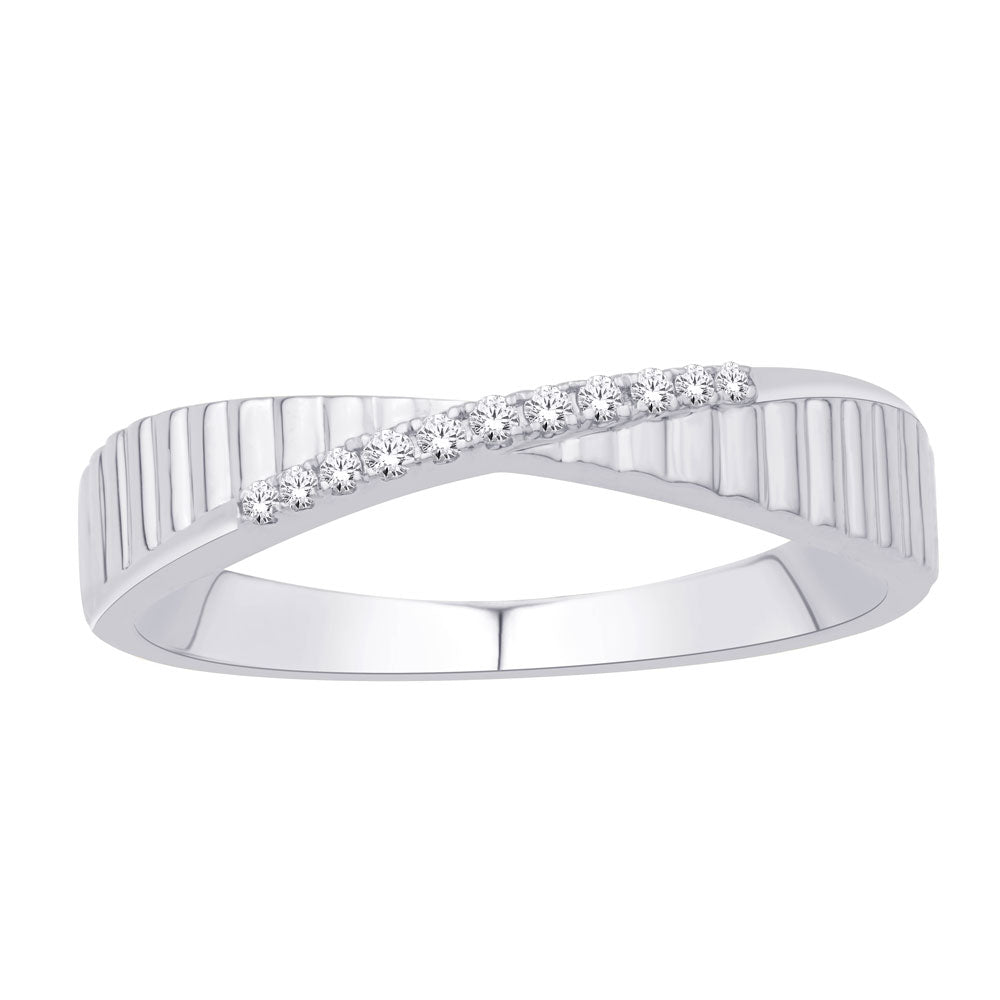 ELIE AZZI 0.07 ctw. WHITE GOLD DIAMOND RING D5817WG