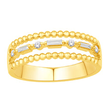 ELIE AZZI 0.13 ctw. YELLOW GOLD DIAMOND RING D5818YG
