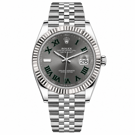 Rolex Datejust 41 Slate Dial "Wimbledon" | White Rolesor | Ref. 126334 | Complete Set