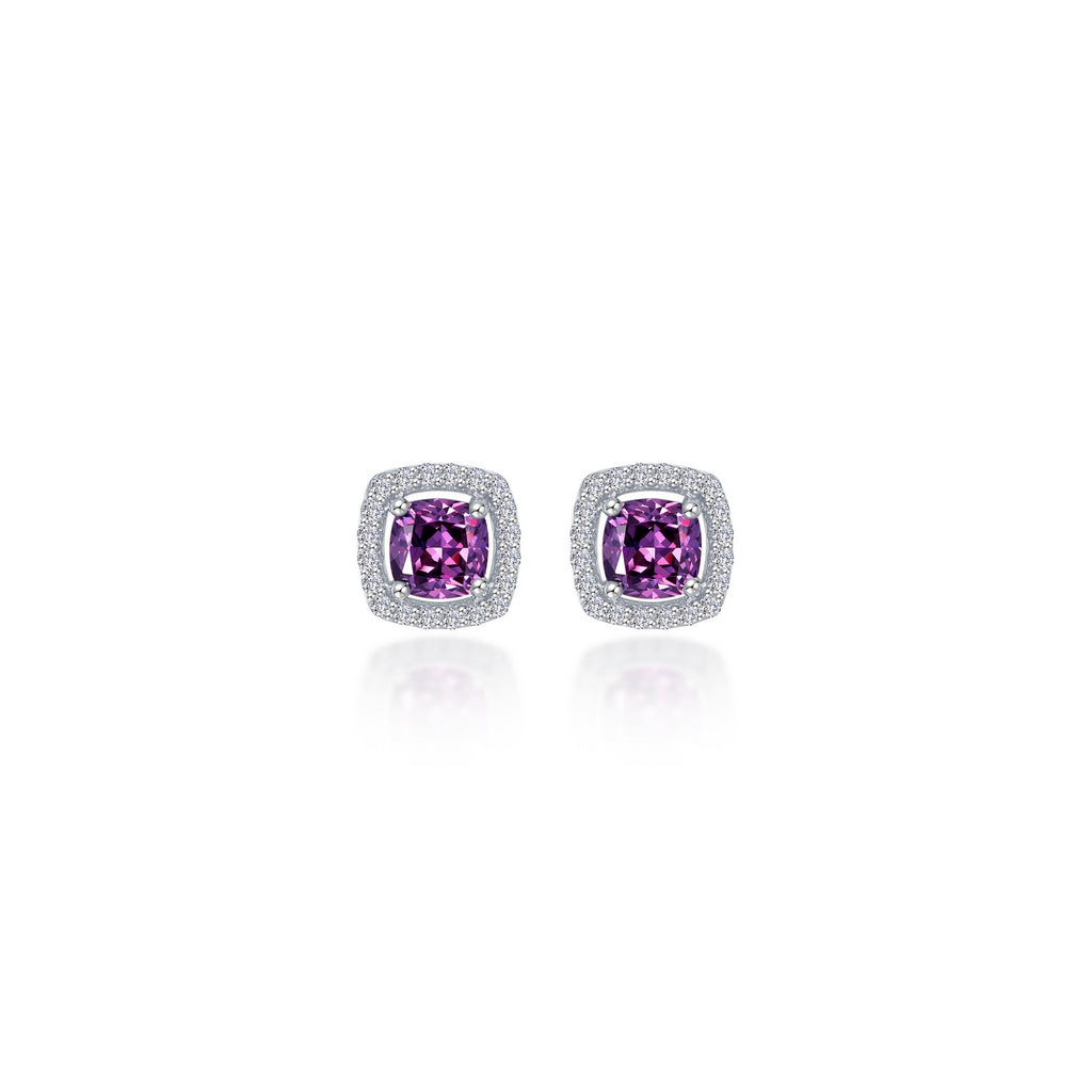 Lafonn Classic Cushion Amethyst Amethyst Earring E0329AMP00