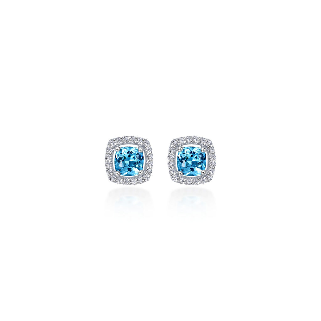 Lafonn Classic Cushion Blue Blue Topaz Earring E0329BTP00