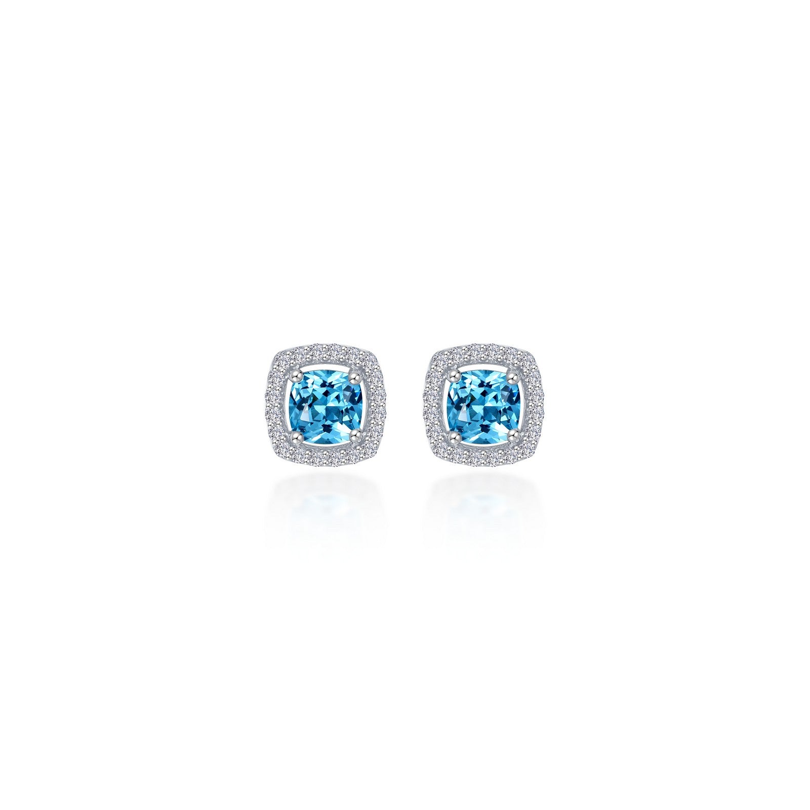 Lafonn Classic Cushion Blue Blue Topaz Earring E0329BTP00