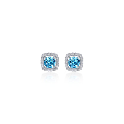 Lafonn Classic Cushion Blue Blue Topaz Earring E0329BTP00