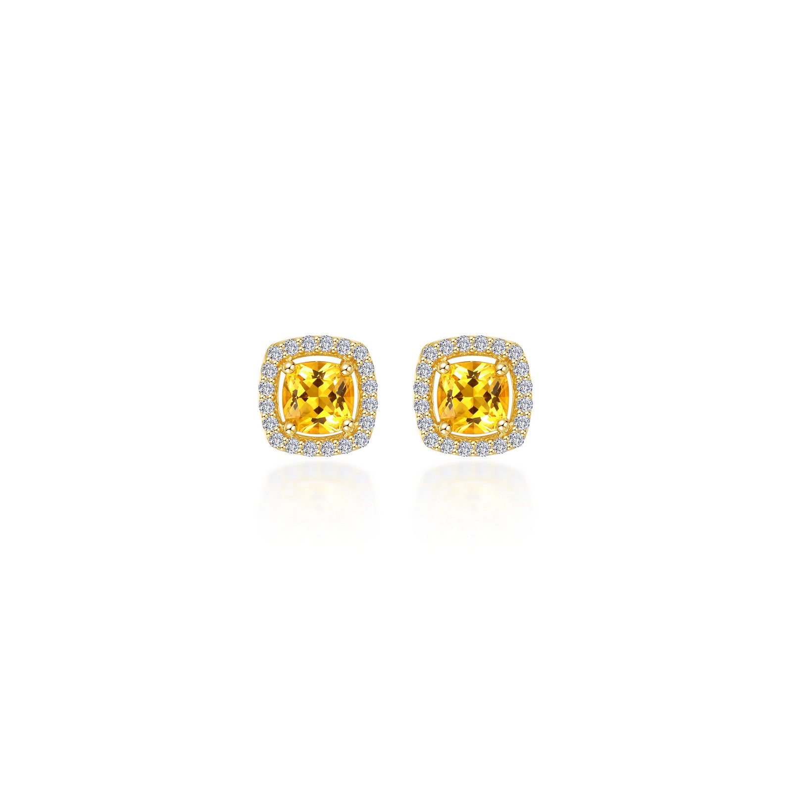 Lafonn Classic Cushion Citrine Earring E0329CAG00