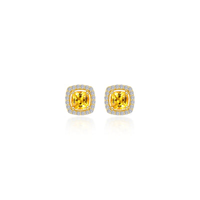 Lafonn Classic Cushion Citrine Earring E0329CAG00