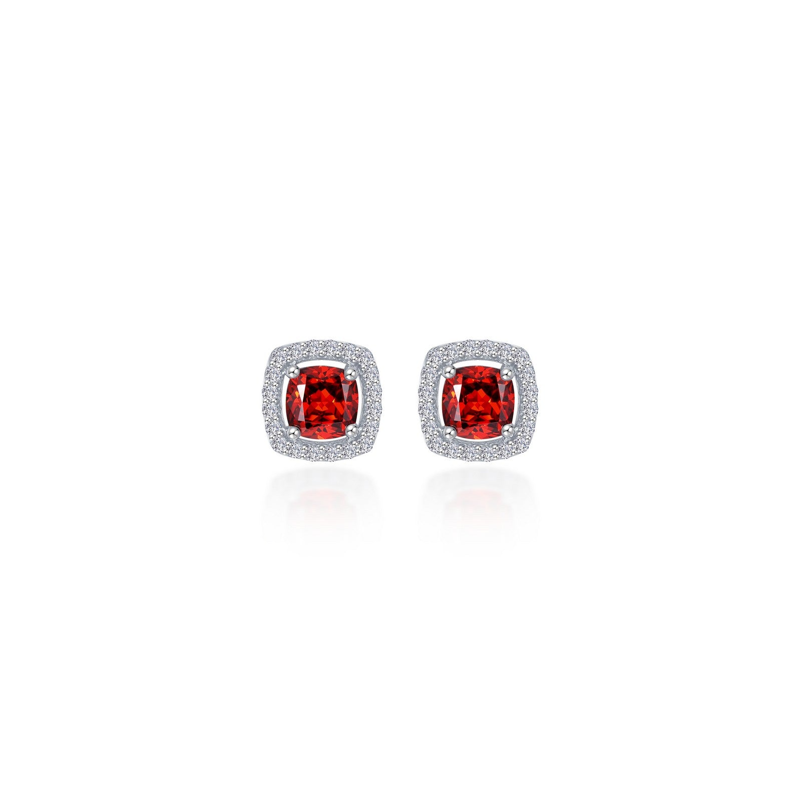 Lafonn Classic Cushion Garnet Earring E0329GNP00