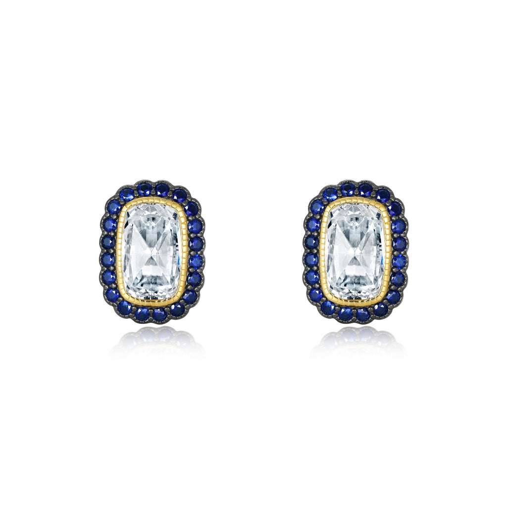 Lafonn Heritage Cushion Blue Sapphire Earring E0566CST00