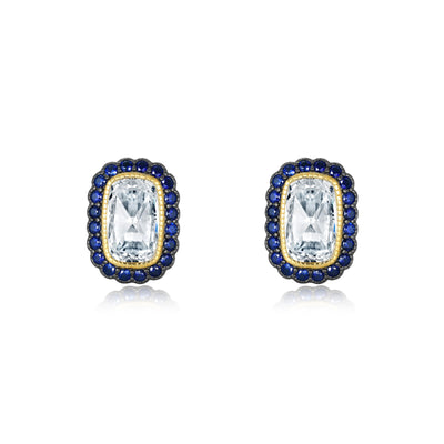 Lafonn Heritage Cushion Blue Sapphire Earring E0566CST00