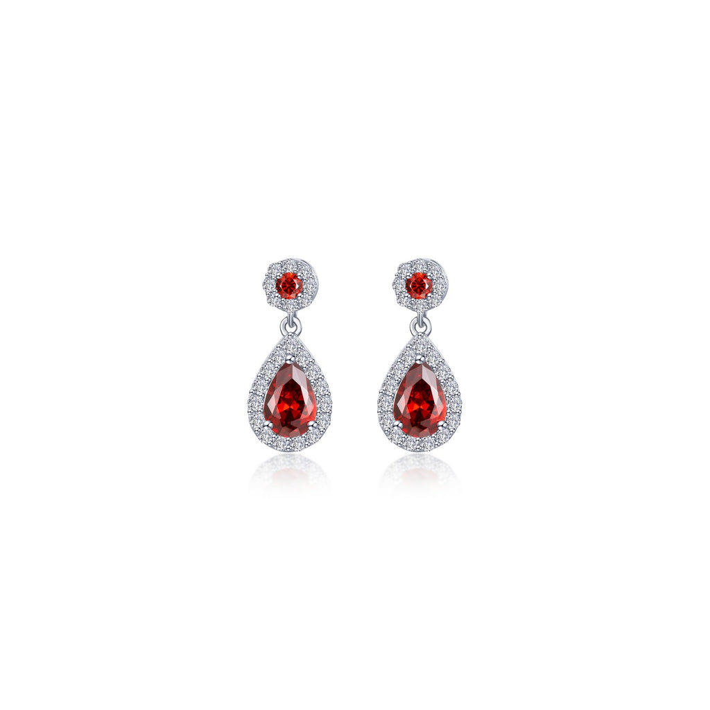 Lafonn Classic Pear Garnet Earring E0590GNP00