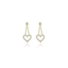 Cut-out Heart Dangle Earrings E0616CLG00