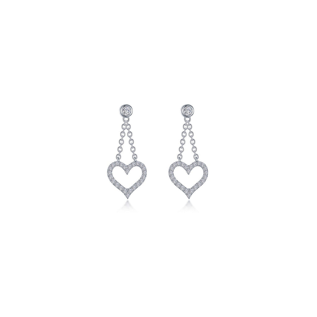 Cut-out Heart Dangle Earrings E0616CLP00