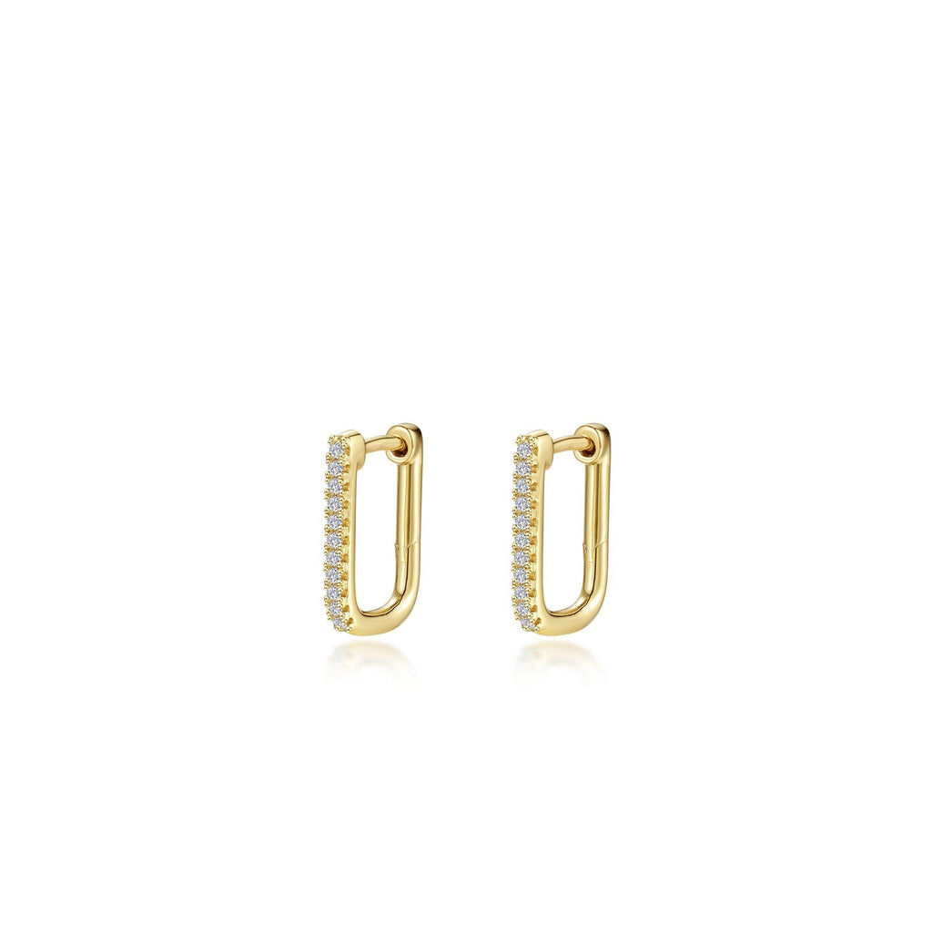 15mm x 11mm Rectangle Hoop Earrings E0630CLG00