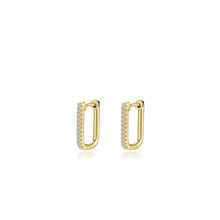 15mm x 11mm Rectangle Hoop Earrings E0630CLG00