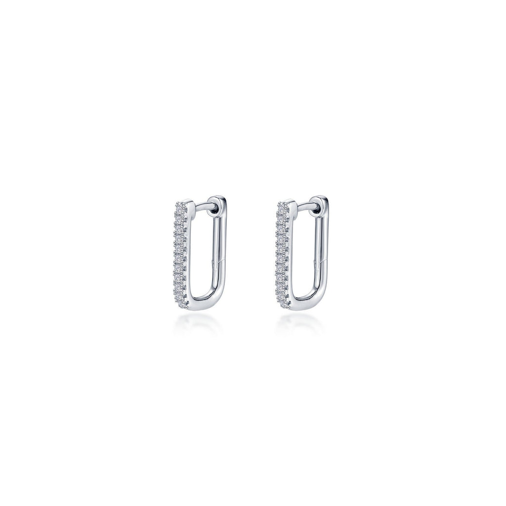 15mm x 11mm Rectangle Hoop Earrings E0630CLP00