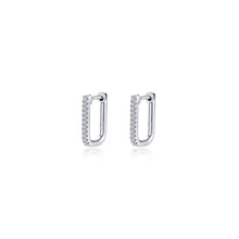 15mm x 11mm Rectangle Hoop Earrings E0630CLP00