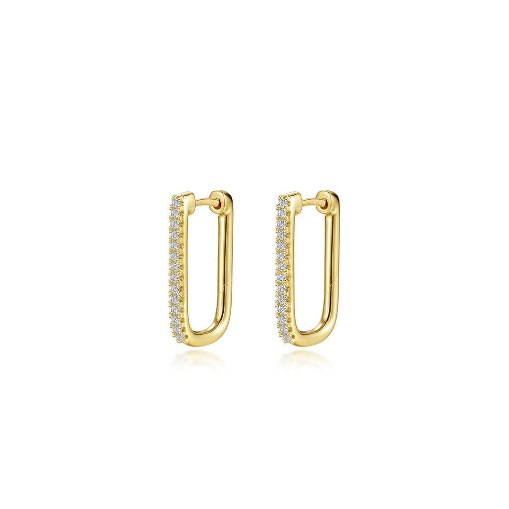 20mm x 12.5mm Rectangle Hoop Earrings E0631CLG00