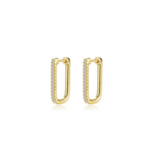 20mm x 12.5mm Rectangle Hoop Earrings E0631CLG00