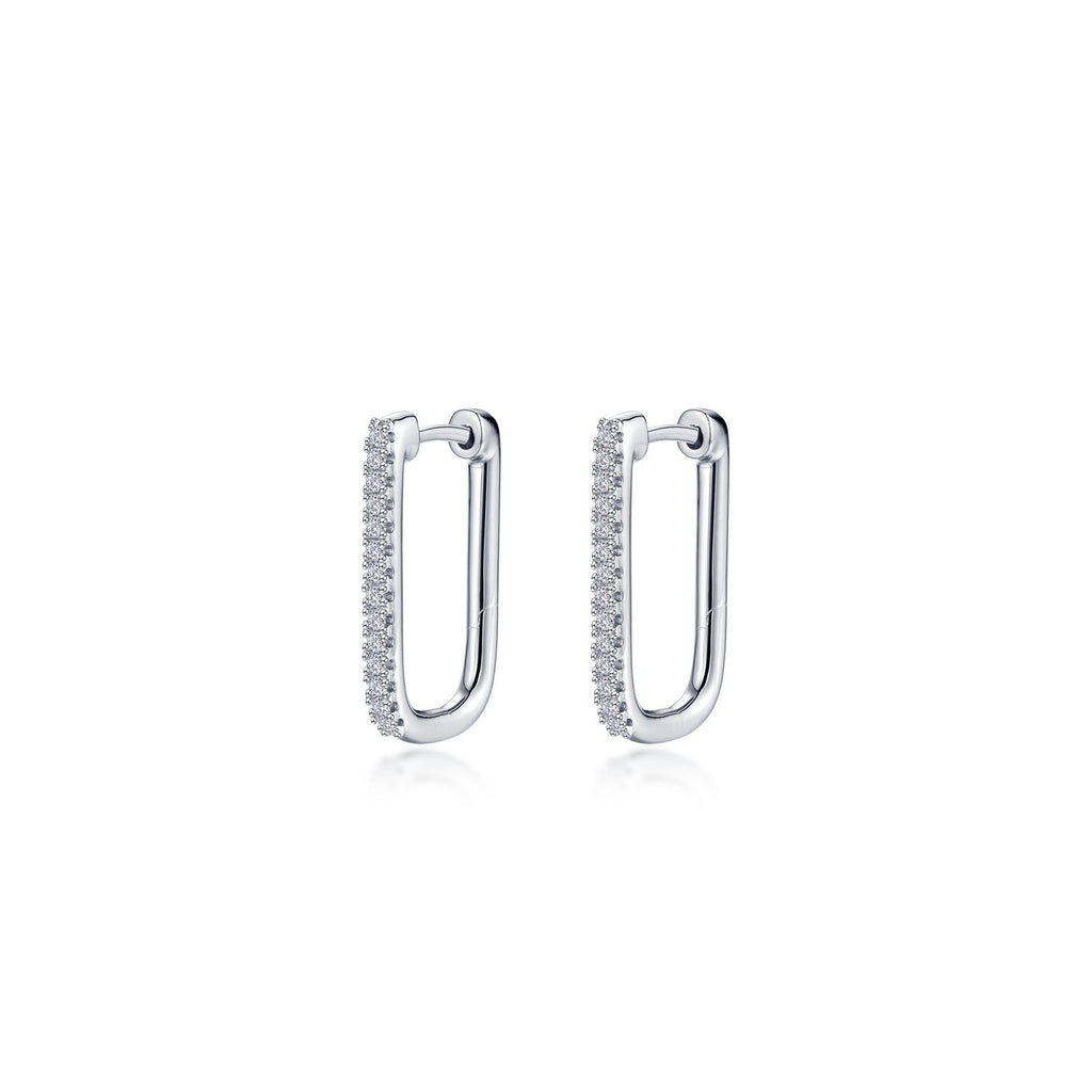 20mm x 12.5mm Rectangle Hoop Earrings E0631CLP00