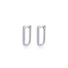 20mm x 12.5mm Rectangle Hoop Earrings E0631CLP00