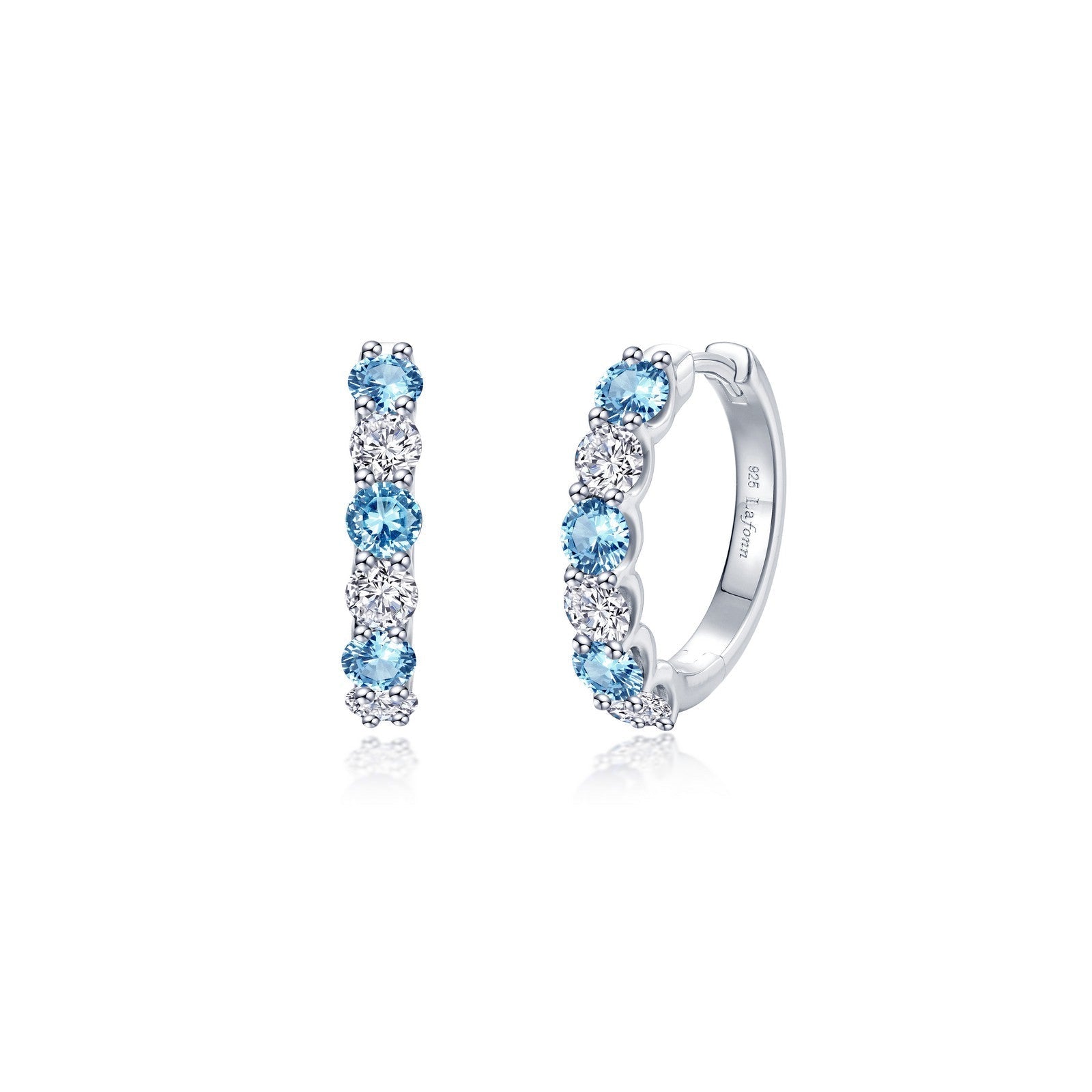 Josie Blue Topaz Hoop Earrings E0649BTP00