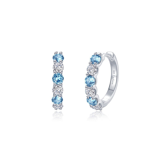 Josie Blue Topaz Hoop Earrings E0649BTP00