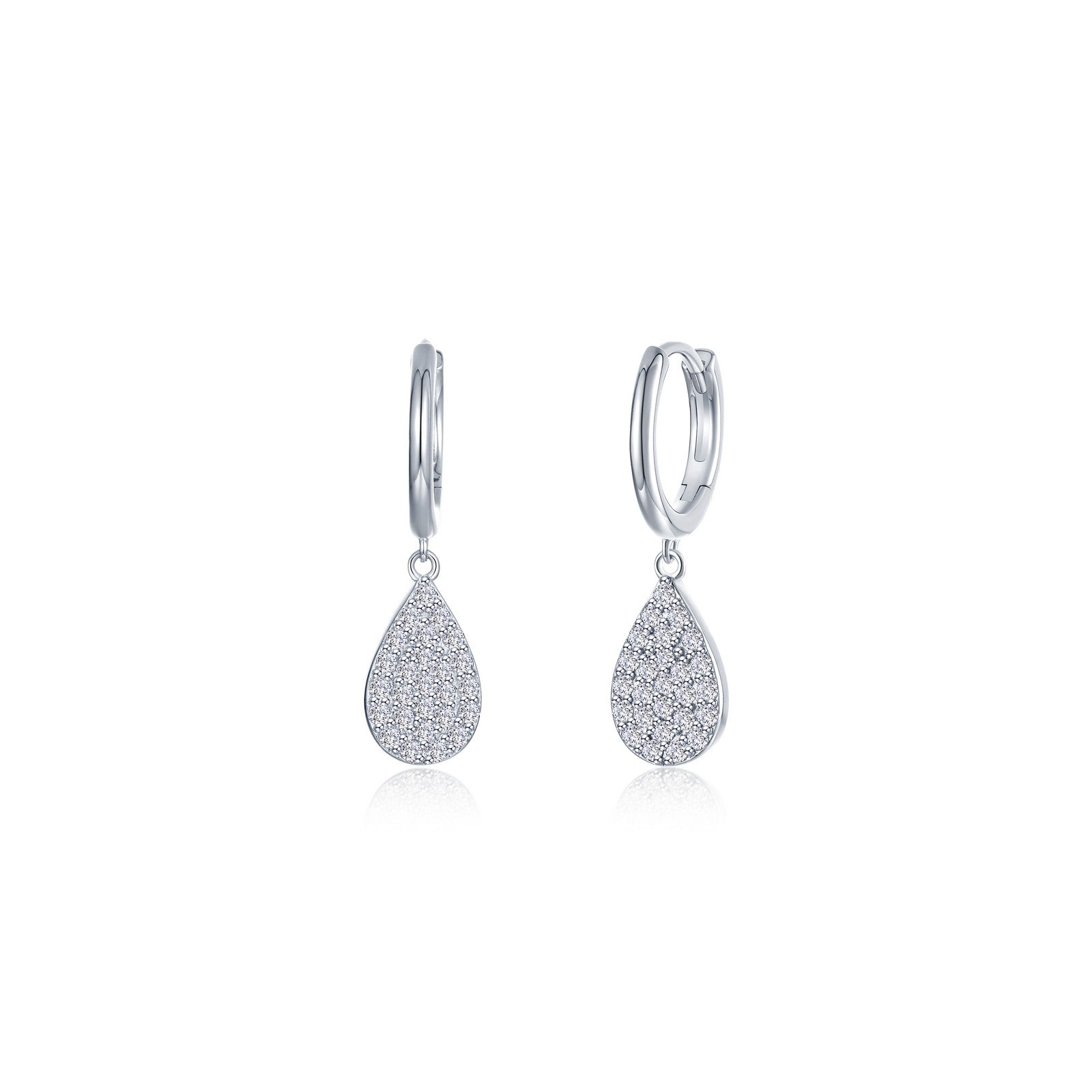 Pave Teardrop Dangle Earrings E0663CLP00