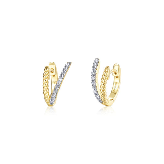 Eternal Weave Huggie Earrings E0666CLT00