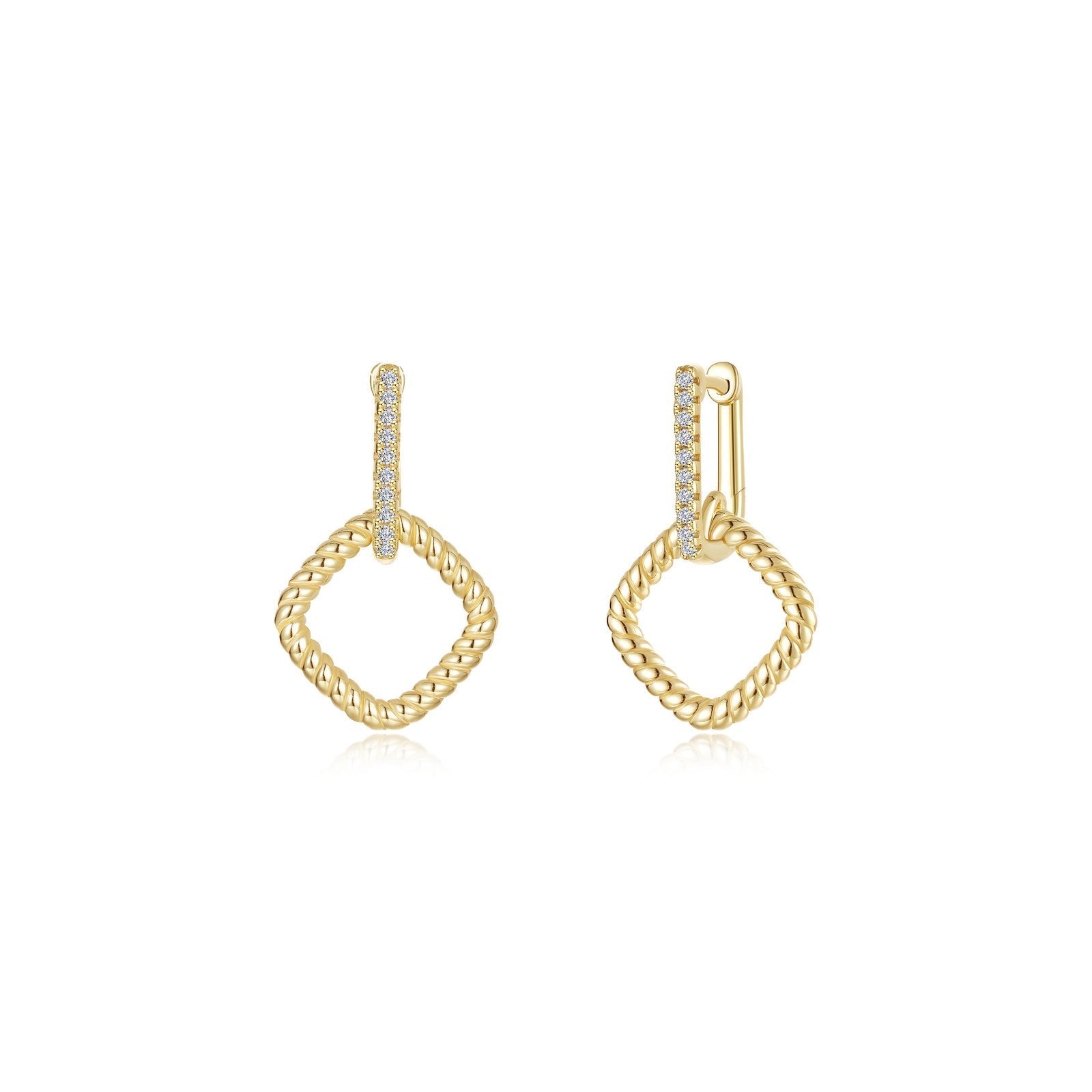 Celesta Cube Dangle Earrings E0667CLG00