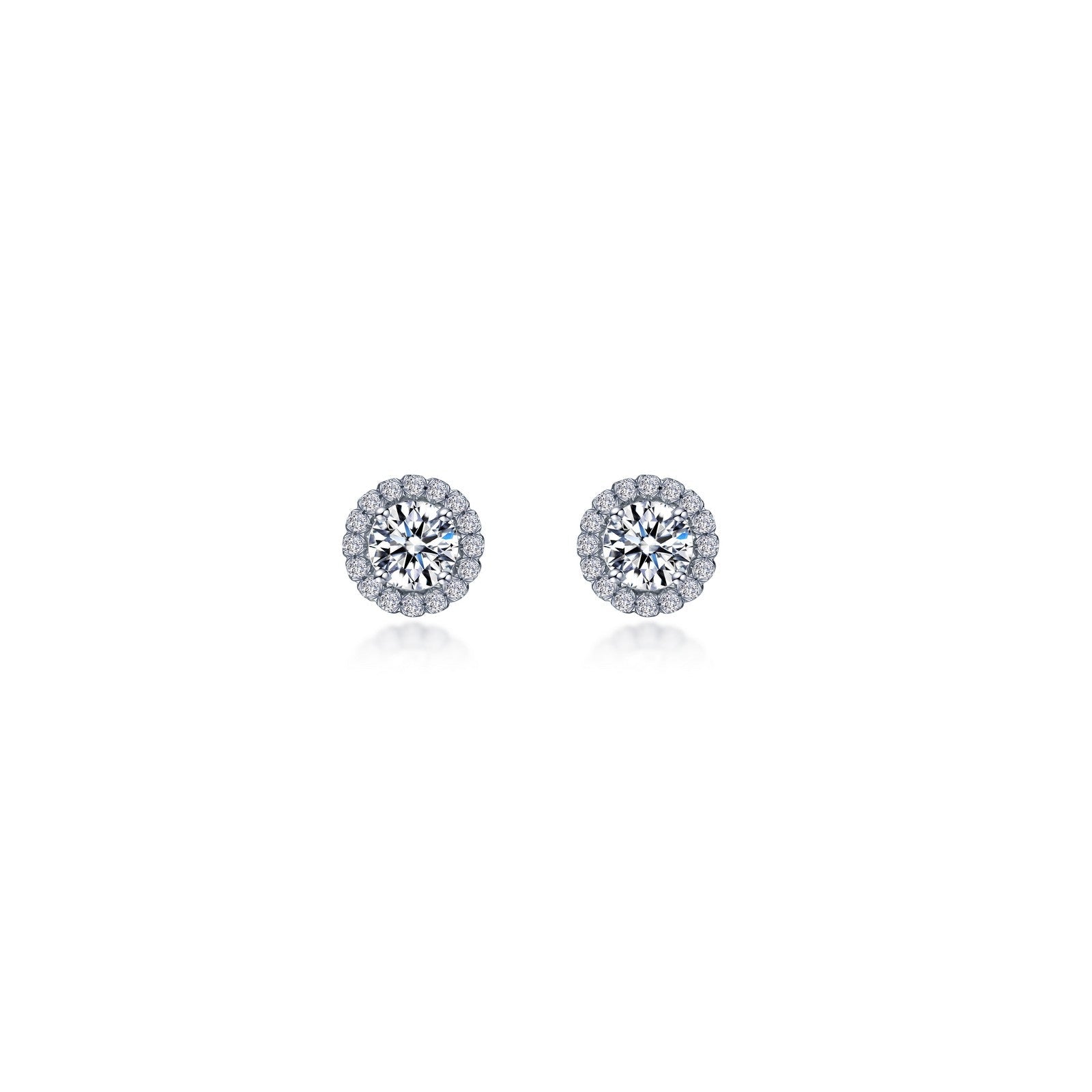 1.24 CTW Round Halo Stud Earrings E2024CLP00