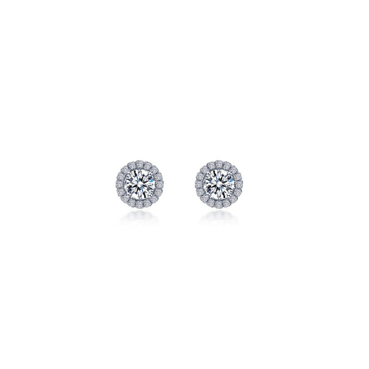 1.24 CTW Round Halo Stud Earrings E2024CLP00